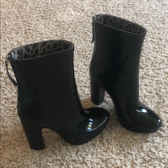 heeled rain boots zara